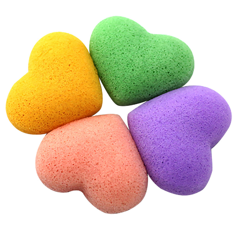 Heart Natural Konjac Sponge Eco Friendly OEM ODM